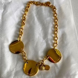 Vintage Versace gold statement necklace